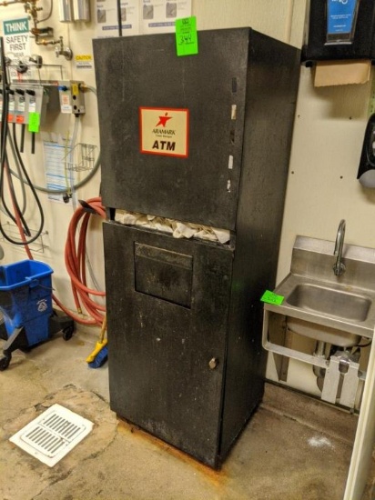 Aramark Towel Manger bin with rags
