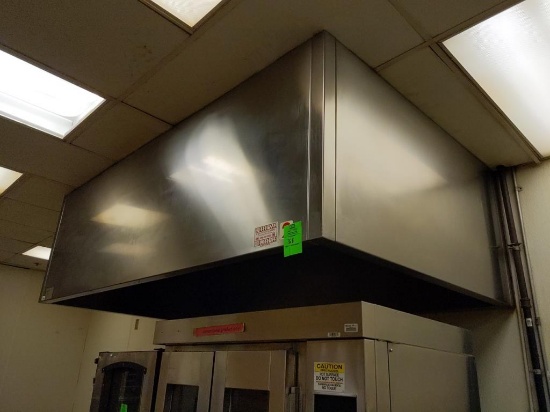 8ft x 61" steam hood (rooftop fan not included)