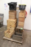 Group of wood crates