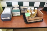 Napkin Dispensers W/ Tray, Crate & Cups