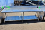 8’ Stainless Table W/ Undershelf