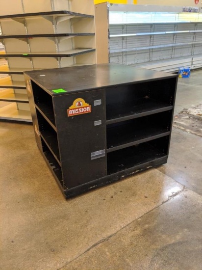 4ft x 4ft x 40" wood Merchandiser