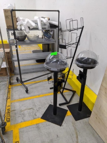 Display racks, sample grab and gos and wire