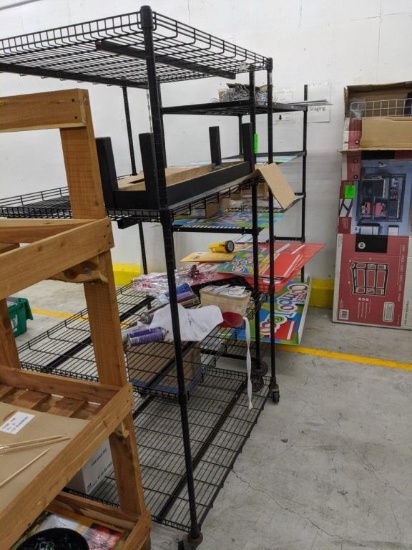 Shelving storage units on casters