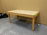 6ft wood table merchandiser