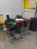 2 carts full of electronics