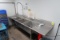3-compartment sink w/ prewash spray, L & R drainboards