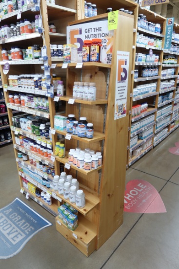 wooden shelving unit