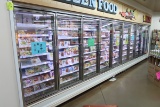 2010 Kysor Warren freezer doors, 10) door run, w/ ele defrost