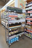 wire shelving unit, on casters