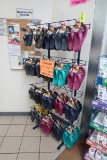 assorted merchandising racks