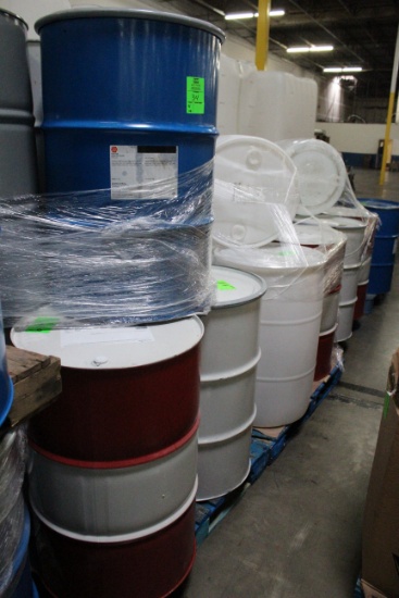 Pallets Of Assorted Plastic/Steel Drums