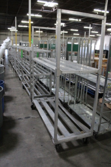 Assorted Sized Aluminum Cooler Carts On Casters