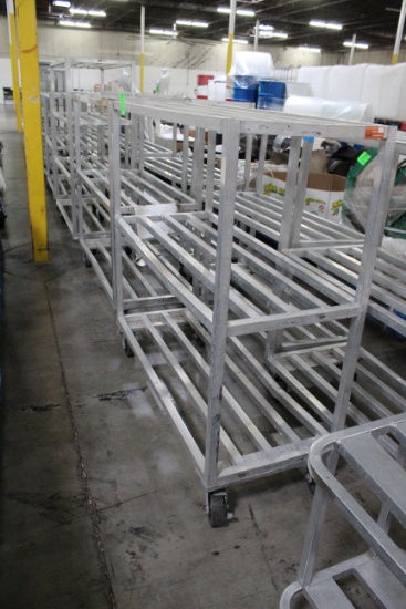 Assorted Sized Aluminum Cooler Carts On Casters