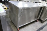 4' Stainless Table On Casters W/ Storage