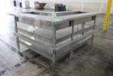 L-Shaped Stainless Ice Table