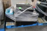 Wooden Cart W/ Light Fixture And More