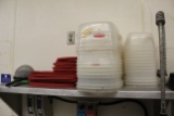 Group Of Utensils And Plastic Bins