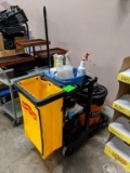 Janitorial cart with Ridgid shop vac
