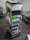 Meat rack with stainless and plastic trays