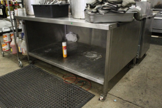 6’ Stainless Steel Table On Casters