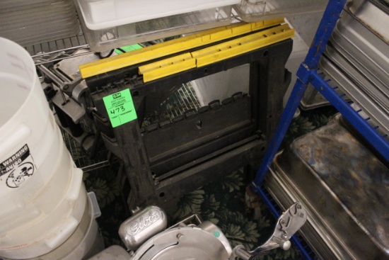 Damaged Plastic Sawhorses