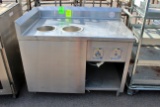 4’ Stainless Table W/ (2) Wells Food Warmers