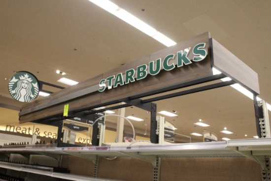 9' Starbucks Gondola Display (No Shelving)