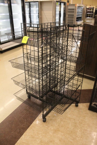Wire Merchandiser On Casters