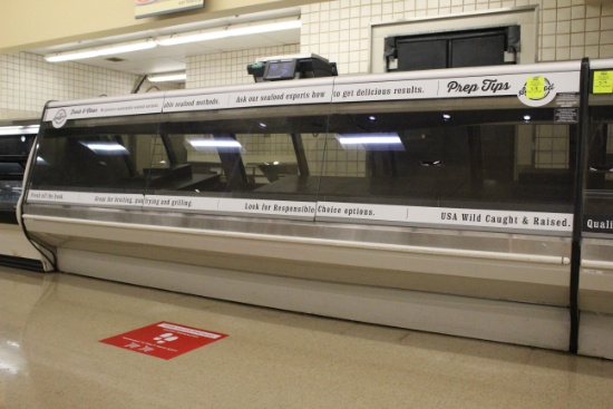 2008 Hussmann 12' Straight Glass Meat Service Case