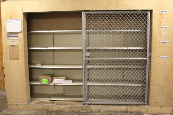 12' Of Madix Wall Shelving W/ Fence On Track