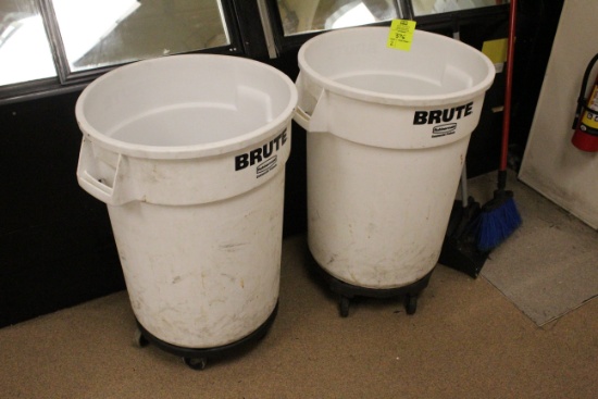 Brute Trash Cans W/ Dolleys