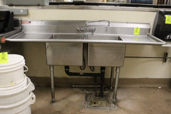 Stainless Steel Two Compartment Sink