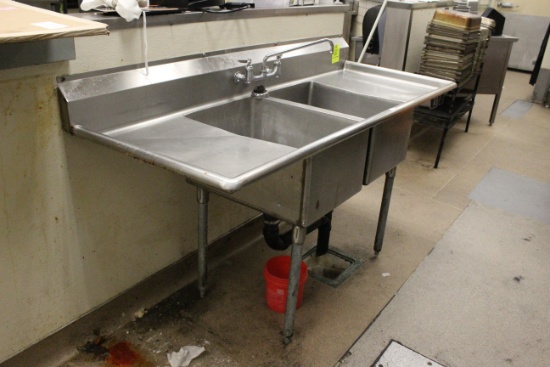 Stainless Steel Two Compartment Sink