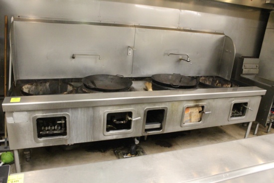 Unmarked 126" Wok Table