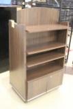 Wooden Two-Sided Merchandiser On Casters