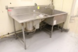 Stainless Steel Single Basin Sink W/ Disposal Chute