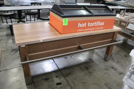 Wooden Table W/ Arctic Star Tortilla Warmer