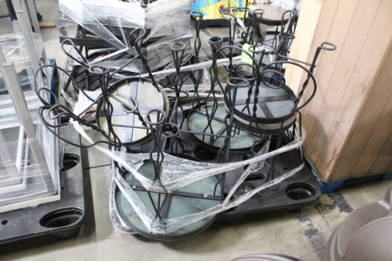 Pallet Of Patio Chairs And Small Tables