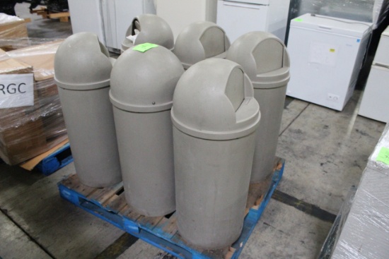 Plastic Torpedo Trash Cans