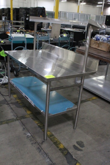 Win-Holt 5' Stainless Table W/ Dented Overshelf
