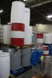 Pallets Of Assorted Steel And Plastic Drums