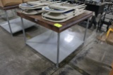 Wood Top Merchandising Table