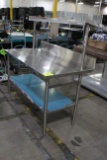 Win-Holt 5' Stainless Table W/ Dented Overshelf