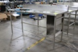 6' Stainless Steel Table W/ Polyboard Space
