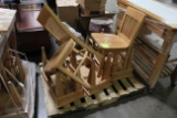 Pallet Of Wooden Chairs And Side Tables