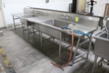 Large Two Basin Stainless Sink Table