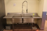 Stainless Steel Two Compartment Sink