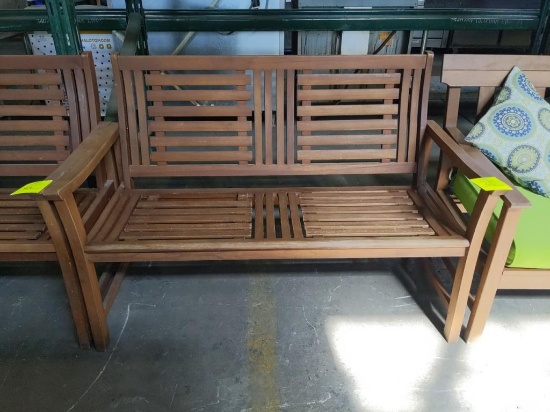 50" x 25" x 34 wood bench