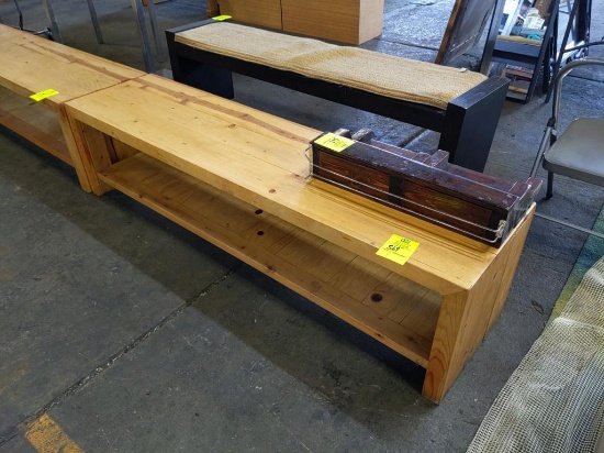 6ft x 18" x 18" wood bench
